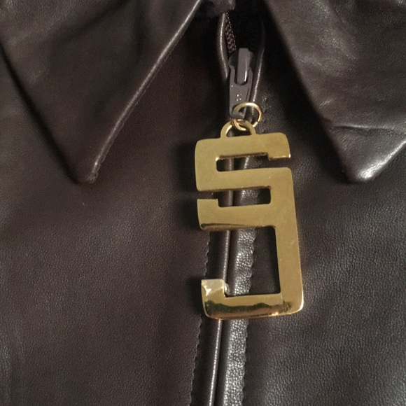 St. John vintage leather sweater jacket - Picture 3 of 8